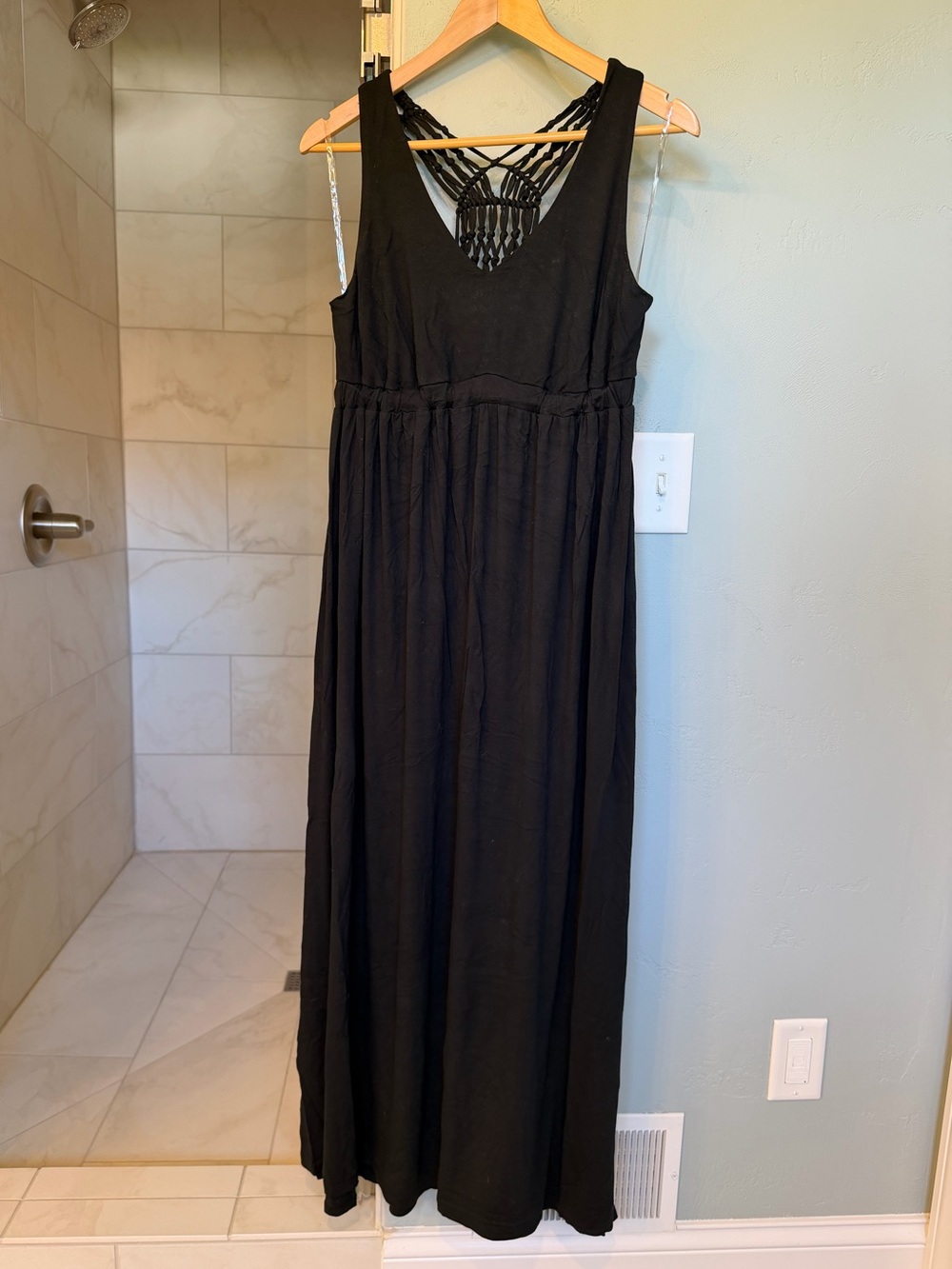 Liz Lange for Target Maternity Black Maxi Dress with Macramé Back - Size M